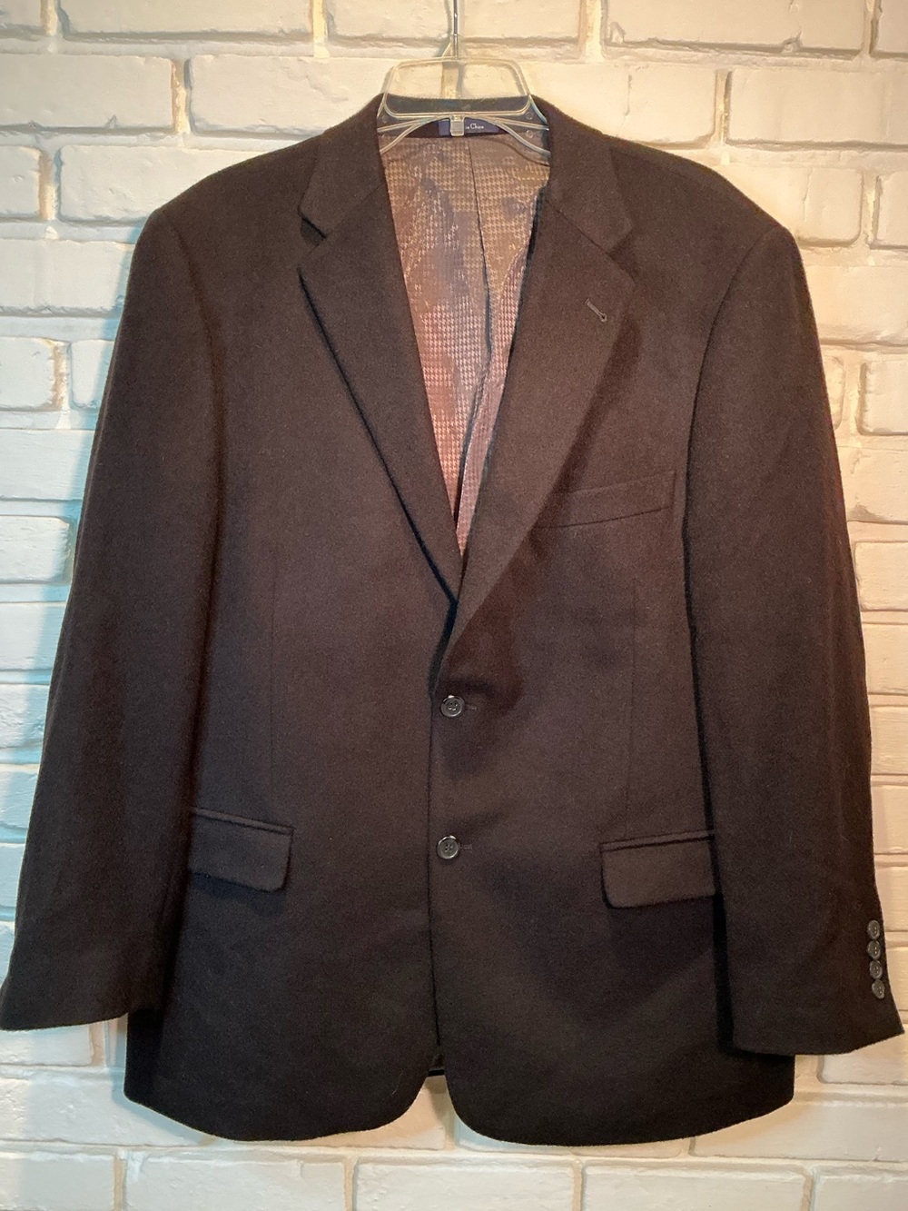 Turnbury Camel Hair Mens Sport Blazer Coat 44R black